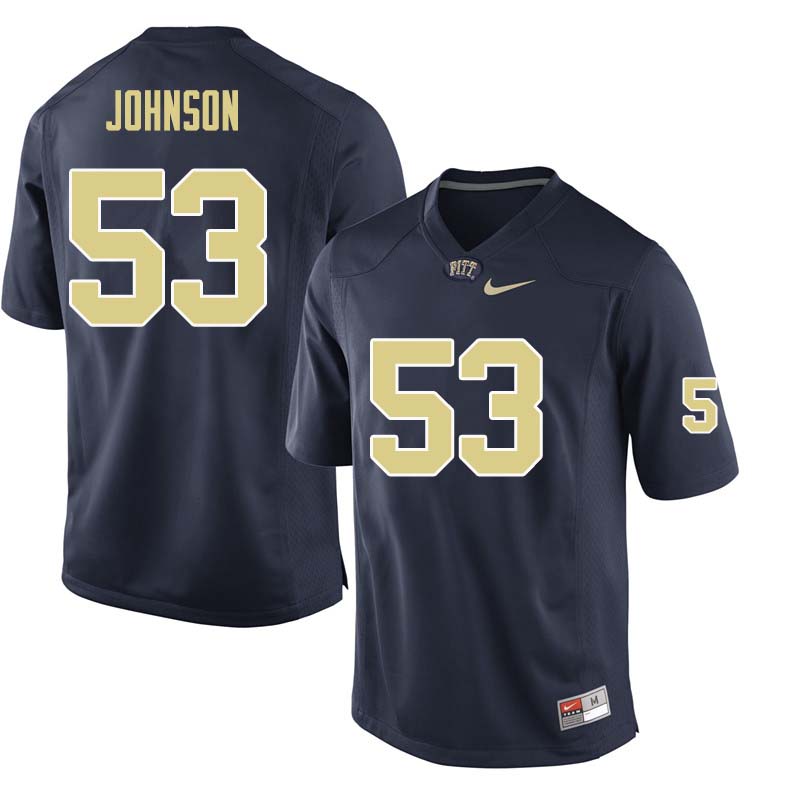 Men #53 Dorian Johnson Pittsburgh Panthers College Football Jerseys Sale-Navy